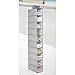 mDesign Soft Fabric Over Closet Rod Hanging Storage Organizer with 10 Shelves for Child/Kids Room or Nursery, Holds Wipes, Diapers, Blankets, Shoes - Textured Print - Gray