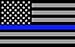 SassyStickers Subdued US Flag Reflective Decal with Thin Blue Line 4