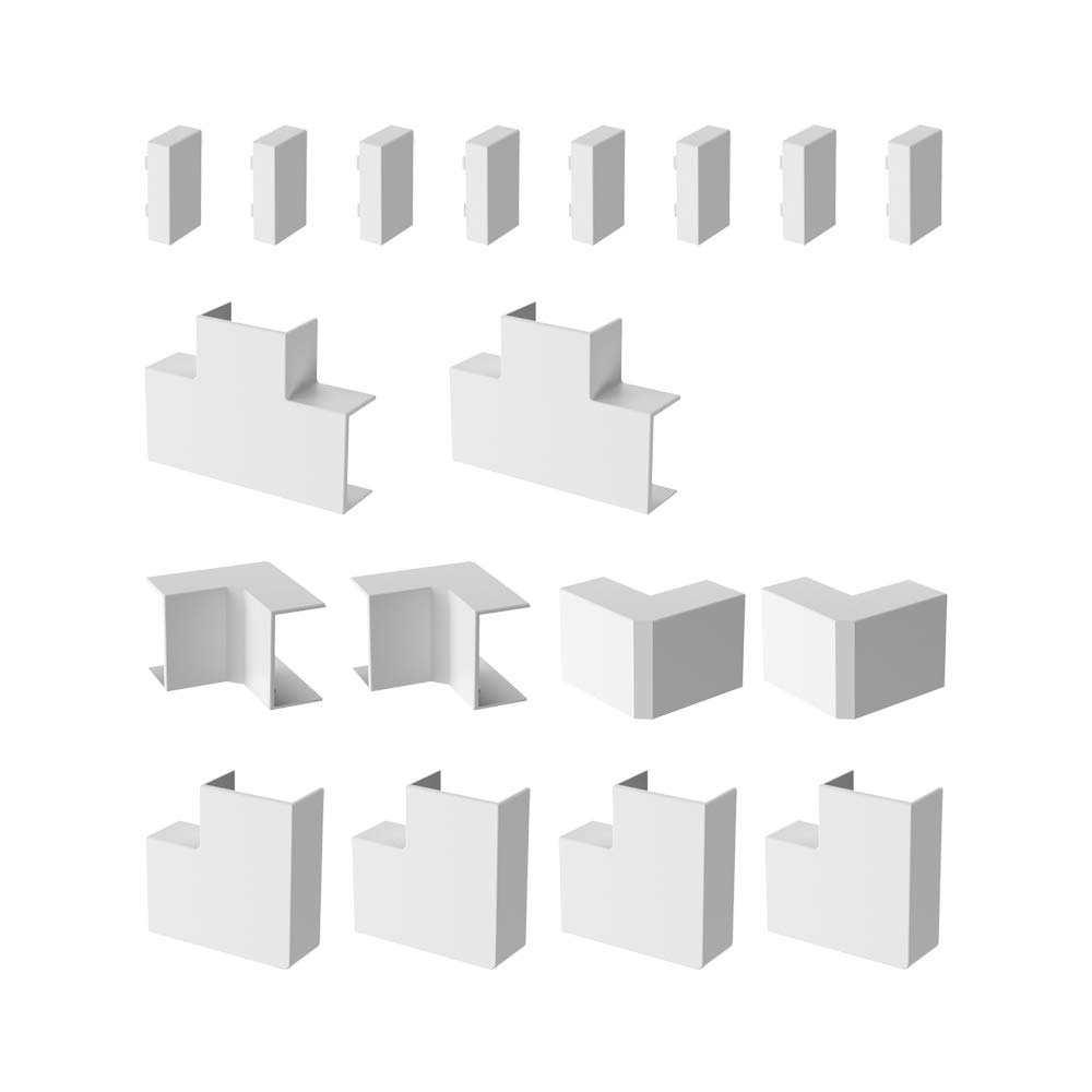 Habengut accessory set for mounting the cable duct 22x12 mm, colour: white