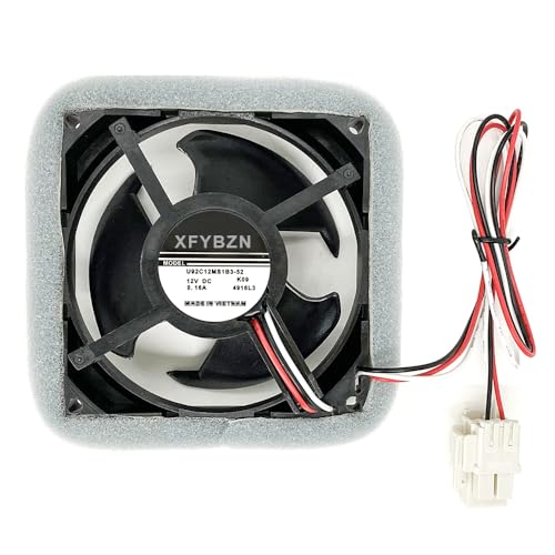 DA81-06013A DA31-00287A Refrigerator Evaporator Fan Motor Compatible with Samsung Refrigerator RF28HDEDBSR/AA RF28HFEDTSR/AA RF28HMEDBBC RF26HFENDSL RF24FSEDBSR/AA U92C12MS1B3-52 0.16A Fridge Fan