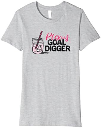 Womens Goal Digger Pink Drink Plexus T Shirt Medium Heather Grey