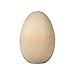 3-1/4 inch Small Wooden Goose Eggs | Easter Egg Hunt & Decorations | Ready to Craft Unfinished Wood Eggs | Flat Bottom -by CraftpartsDirect.com | Bag of 2