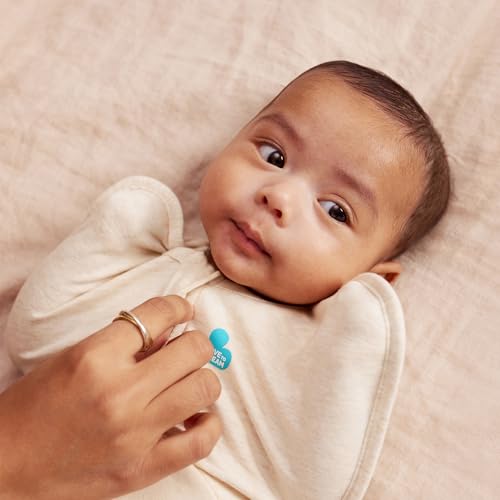 Love to Dream Swaddle Up, Small 3.5-6kg, Stage 1, 1.5 TOG, Fit Supports Good Sleep, Newborn Baby Swaddle Sack - Soft Stretch Cotton Fleece in Twigs Oatmeal - Arms Up Design for Safer, Better Sleep