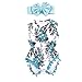 IEason Newborn Toddler Kid Baby Girl Print Romper Jumpsuit Sunsuit+Headband Clothes Set (0-3 Months, Blue)