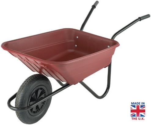 The Bristol Tool Company Shire Burgundy Mucker Plastic Garden/Stable Wheelbarrow 90ltr/120kg