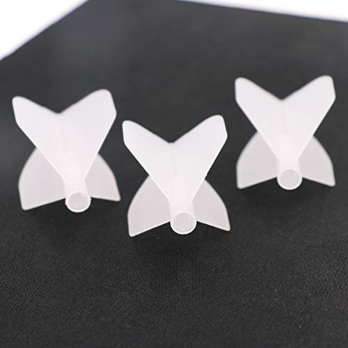 CUESOUL TERO AK4 Standard Dart Flights with 7 Colors,Set of 3 pcs (Black) (Clear)