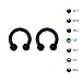 Pair of Titanium Circular Barbell w/Balls Horseshoe Earrings 12-8G