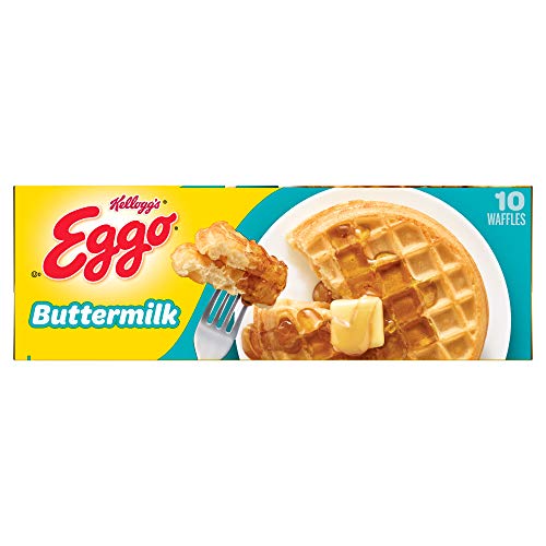 Kelloggâ€s Eggo, Frozen Waffles, Buttemilk, Easy Breakfast, 12.3 oz Box (10 Count)