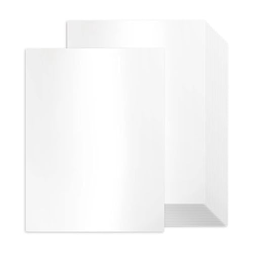Goefun Sticker Paper 24 Sheets White Shimmer Cardstock 8.5 x 11 Metallic Paper, Goefun 80lb ...