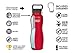 Healthy Human Stainless Steel Curve Water Bottle | 100% BPA Free Thermos for Kids & Adults | Vacuum Insulated Water Bottles | Metal Bottles with Leak Proof Lid (21 oz/ 621 ML, Red Hot)
