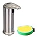 Madoats Automatic Soap Dispenser, Brushed Stainless Steel Touchless Soap Dispenser,Hand Free Motion Activated Sensor Auto-soap Dispenser, Kitchen and Bathroom Liquid Detergent Dispenser