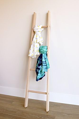 Oak Hardwood Farmhouse Ladder - Perfect Quilt or Blanket Ladder - Splinter Free - Extremely Durable - Hand Made in the USA (54")