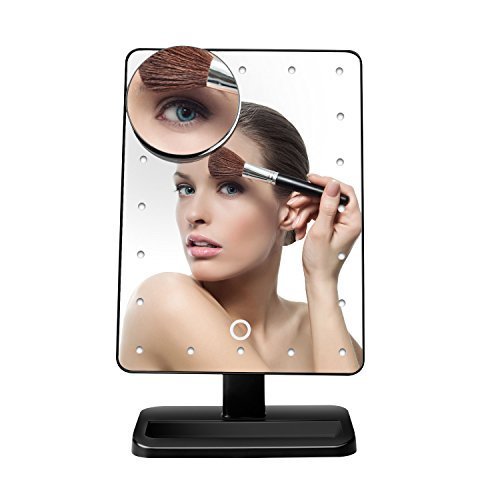 Fairycat LED Lighted Makeup Mirror,Vanity Mirror Touch Screen Dimming, Detachable 10X