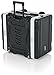 Gator Cases Lightweight Rolling 6U Rack Case with Heavy Duty Latches, Retractable Tow Handle, and Recessed Wheels; Standard 19.25