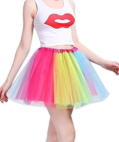 Women's Classic 3-Layered Tulle Tutu Skirt Elastic Ballerina Costume Party Dance Dress