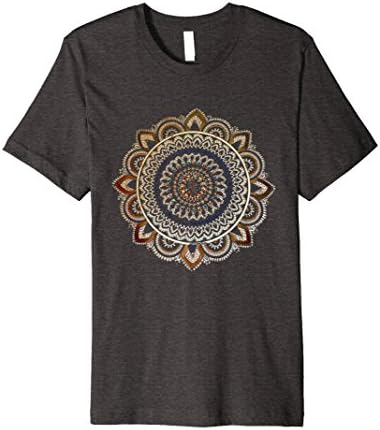 Mens Golden Mandala T-Shirt XL Dark Heather