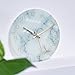 PATGO Glass Marbling Silent Wall Clock for Living Room Decor, 12 Inch Modern Marble Non Ticking Decorations for Aesthetic Bedroom and Office(Battery Operated)