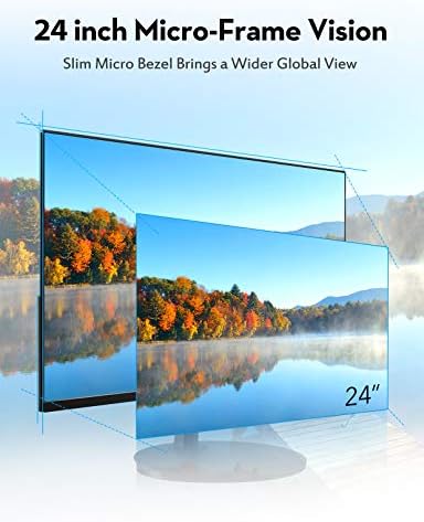 Computer Monitor - AUZAI 24 inch 1080p FHD LED Computer Monitor for Business - 75Hz with HDMI and VGA Port, Tilt Adjustment, 178° Wide View Angle, 3-Sided Micro Edge Design 6 Computer Monitor - AUZAI 24 inch 1080p FHD LED Computer Monitor for Business - 75Hz with HDMI and VGA Port, Tilt Adjustment, 178° Wide View Angle, 3-Sided Micro Edge Design