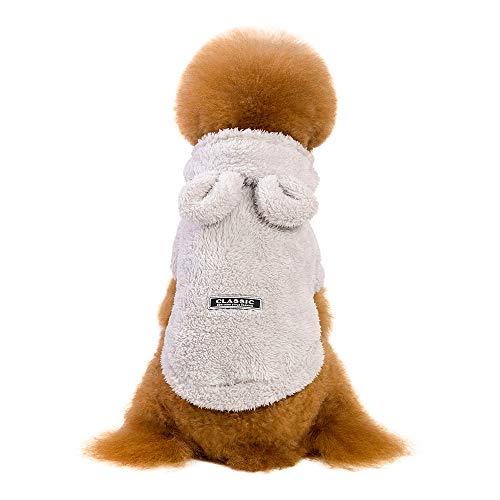Pet Cat Puppy Warm Winter Cotton Clothes Fashion Cartoon Bear Two-Legged Clothes Pet Shirt Dog Sweater Small Pet Sweatshirt Pig Coat Dog Winter Outfits Doggy Costume Cat Apparel Jacket (Gray, S)