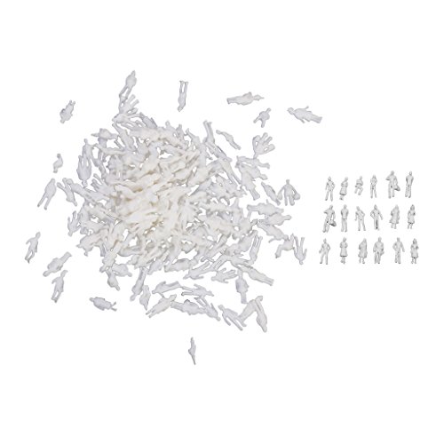 200PCS Weiß / Hellgrau Modellbahn Personen Figuren Gradeinteilung TT – Bild 4