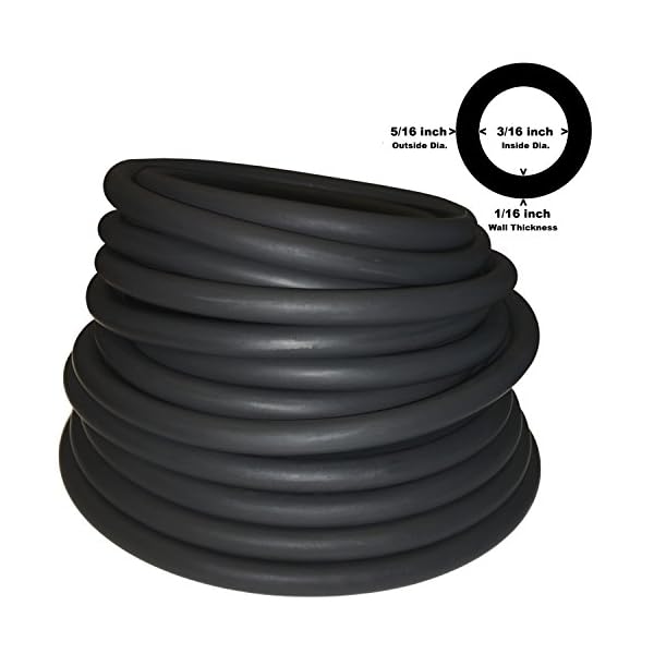 516in-OD-316in-ID-BLACK-Latex-Rubber-Tubing-ONE-CONTINUOUS-PIECE-Select-Length-604