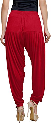 trigger women's viscose cotton patiala pant(dark red)