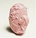 Oval Silicone Handmade Soap Mold Girl & Flower Design