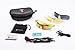 Wolfbike POLARIZE Sports Cycling Sunglasses with 5 Set Interchangeable Lenses Green Frame