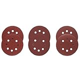 Bosch SR5R000 6-Piece Assortment 5 In. 8 Hole Hook-And-Loop Sanding Discs