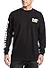 Caterpillar Men's Trademark Banner Long Sleeve Tee Shirts with Center Back Neck Wire Management Loop and CAT Logo, Black, 3X Large