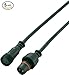 LEDJump 18AWG Wire Gauge Male Female Plug 2 Pin LED Waterproof Connector Cable Black (5-pack)…