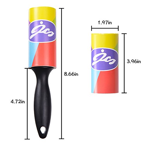 Lint Roller, Hair Roller, Pet Lint Remover, 6 rolls with 60 sheets, 360 Sheets total and handle, Enough Paper to Last a Lifetime