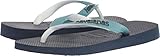 Havaianas Women's Flip-Flop Sandals, Top Mix ,Navy Blue/Mineral Blue,37/38 BR (7-8 M US)