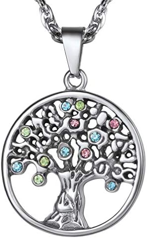 Men's Viking Tree of Life Pendant Necklace - Alloy Material, Vintage Gold and Silver Design