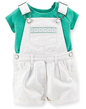 Carters Baby Girl 2-piece Tee & Shortall Set