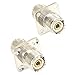 Onelinkmore RF SO239 to SO239 Chassis Mount Connector UHF Female Coupler CB Radio Coax PL259 UHF VHF Antenna 4 Hole Flange Panel Mount Adapter Pack of 2