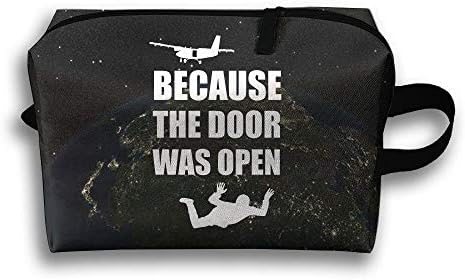 Mrshelp Skydiving Gift Because The Door was Open Skydiver 3D Print Travel Bag,Storage Cosmetic Bag Fashion Handbag