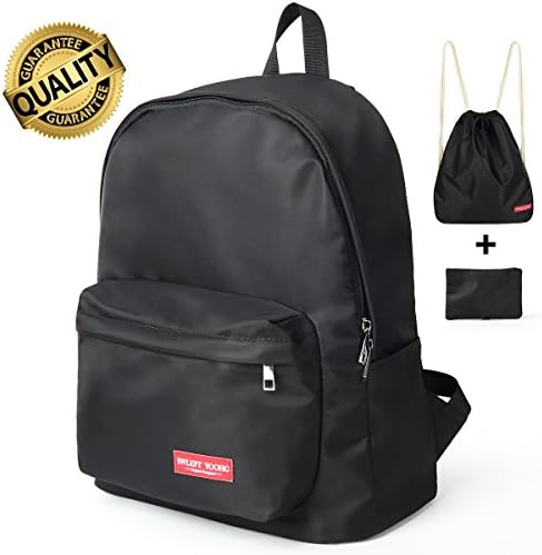 Backpack for Women Men Black College Bookbags for girls Travel Laptop Backpack Water Resistant Daypack Classic Teen Backpacks (black)