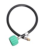 KIBOW 2FT Propane Pigtail Hose Connector with Acme Nut X 1/4 Inch Inverted Male Flare