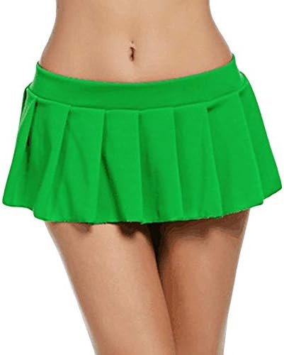 Willsa Womens Dresses, Fashion Sexy Club Pure Color Low Waist Pleated Short Mini Skirt