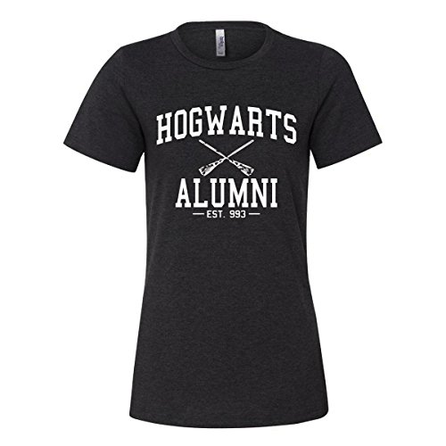 Moment Gear Hogwarts Alumni Womens Relaxed Crew Neck T-Shirt Black XL