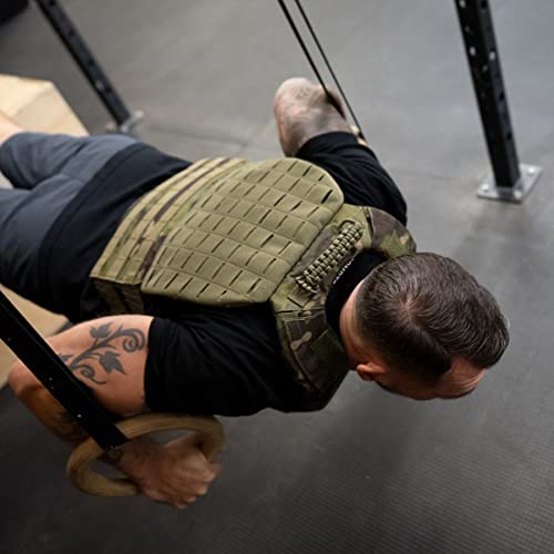 Adjustable Weighted Vest CAMO JUNGLE by Tribe WOD, Workout Vest for Men
