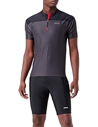 GORE WEAR Men's C3 Zip Jersey, Terra Grey/Black, XXL