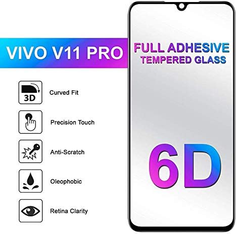 marvel shield Lullaby ®. Edge to Edge 6D Tempered Glass for Vivo V 11 Pro (Transparent)