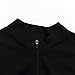Spotti Men's Cycling Bike Jersey Long Sleeve with 3 Rear Pockets - Moisture Wicking, Breathable, Quick Dry Biking Shirt Black