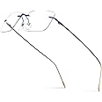FONEX Titanium Glasses Frame,Rimless Frameless Optical Eyewear Eyeglasses for Men and Women F85634