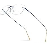 FONEX Titanium Glasses Frame,Rimless Frameless Optical Eyewear Eyeglasses for Men and Women F85634