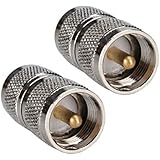 DHT Electronics RF coaxial coax adapter UHF male to male PL-259 connector Pack of 2