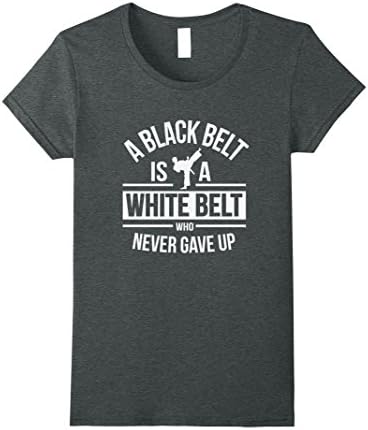 Womens Martial Arts Karate Kung Fu Taekwondo Judo Belt T-Shirt Medium Dark Heather