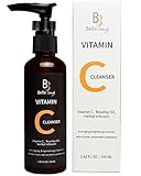 Facial Cleanser with Vitamin C - Anti Aging, Breakout & Blemish, Wrinkle Reducing Gel Face Wash - Clear Pores on Oily, Dry & Sensitive Skin with Organic & Natural ingredients for Women and Men